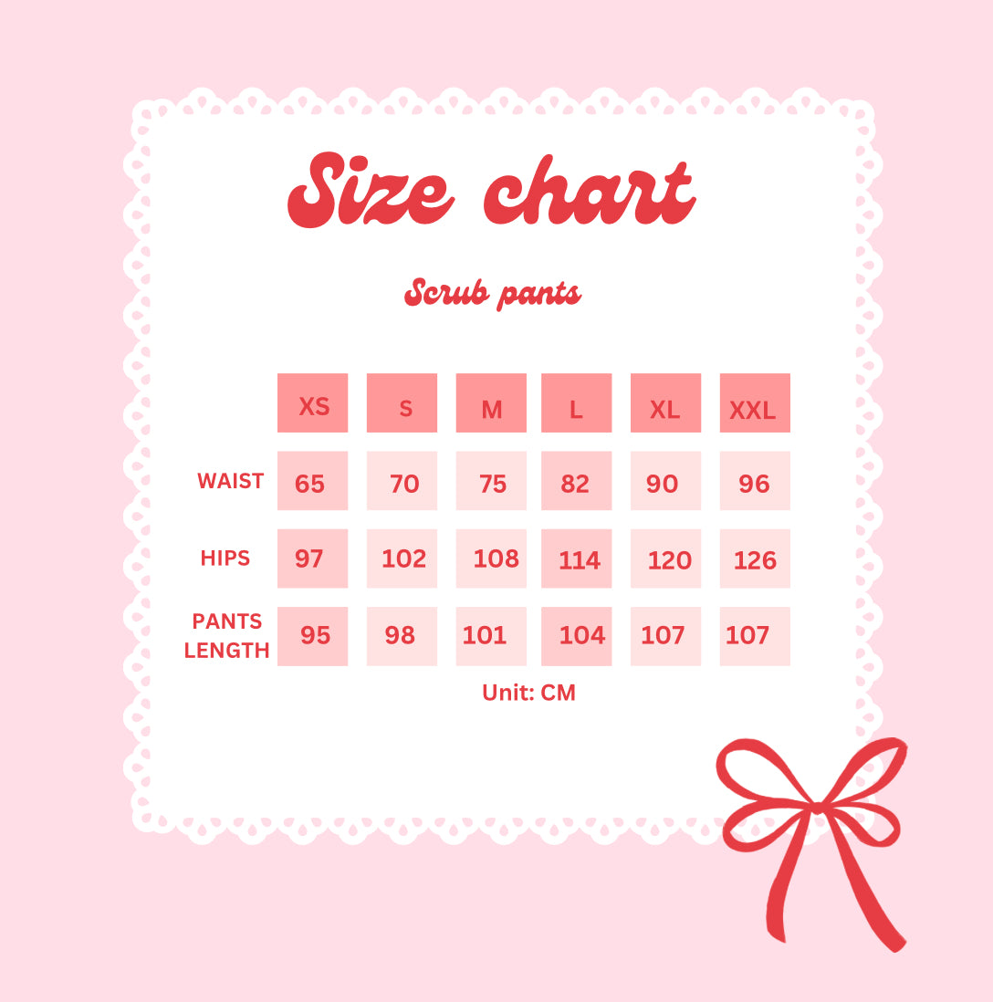 Blush bow scrub set