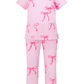 Blush bow scrub set