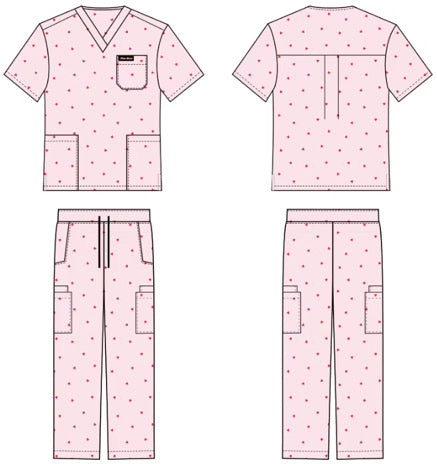 Remi heart scrub top (COTTON)